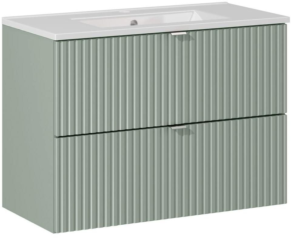 Set Kabinett Comad Line Reed Green LINE REED GREEN D 82-80-2S, Waschbecken Comad Dance White CFP-8009DANCE80DP