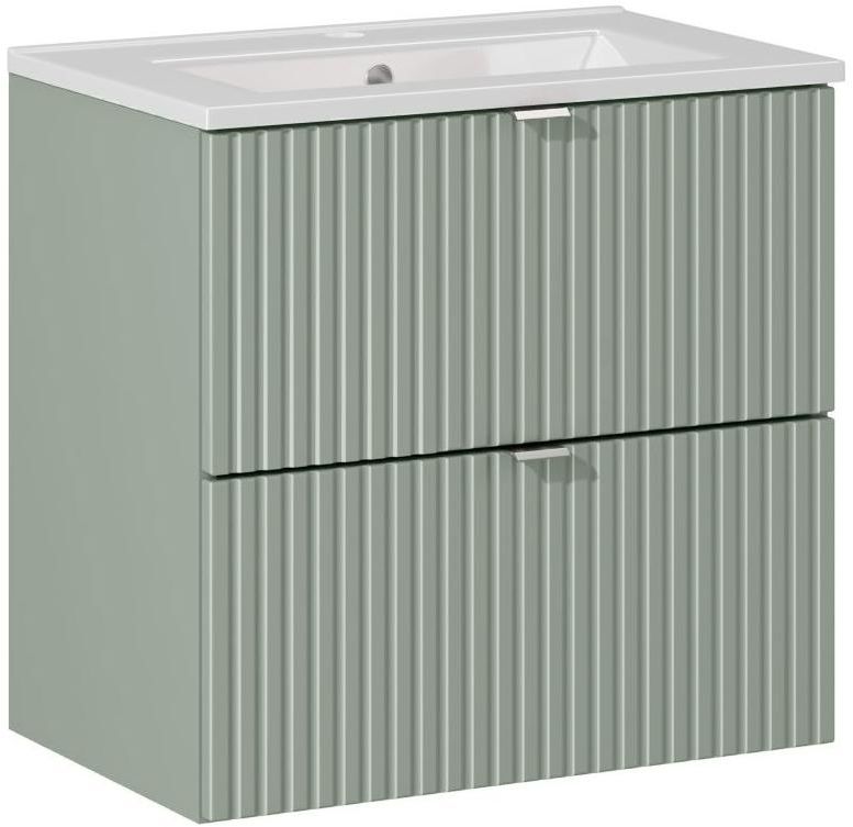 Set Kabinett Comad Line Reed Green LINE REED GREEN D 82-60-2S, Waschbecken Comad Dance White UM-2060RB DANCE 60-DP