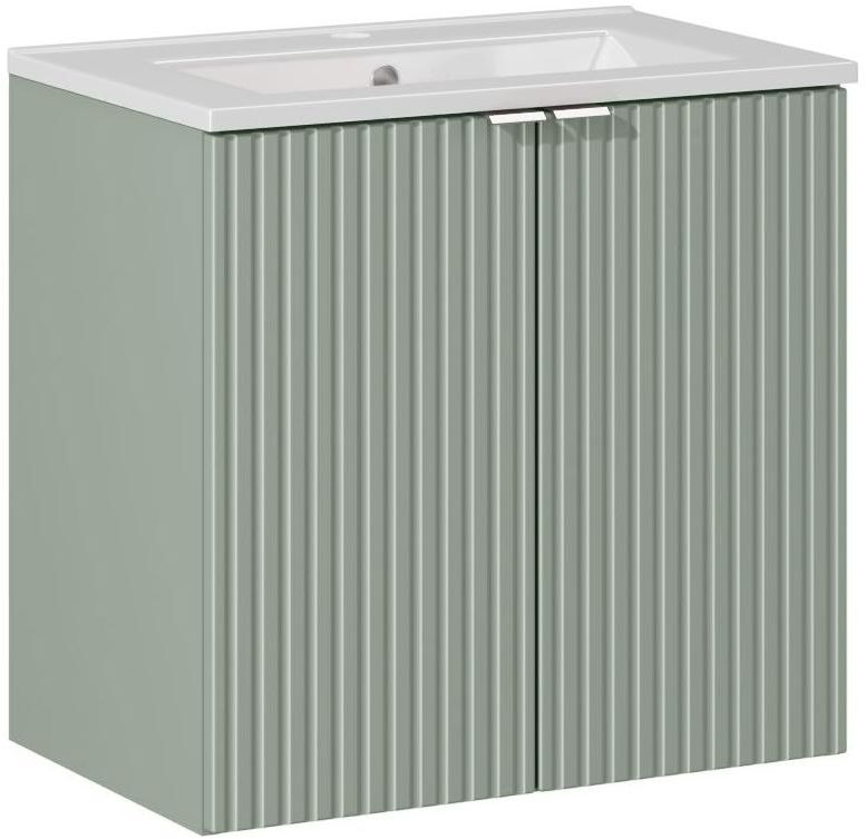 Set Kabinett Comad Line Reed Green LINE REED GREEN D 82-60-2D, Waschbecken Comad Dance White UM-2060RB DANCE 60-DP