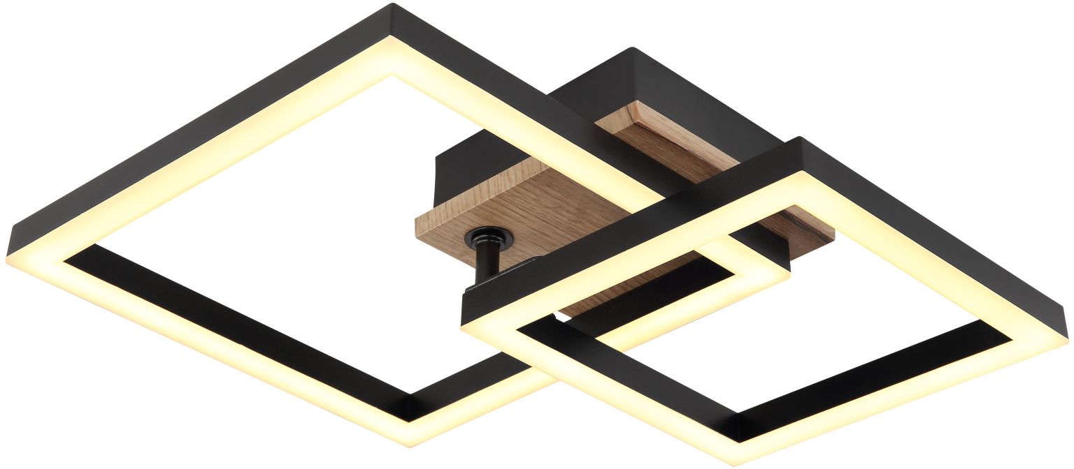 Globo Lighting Bard Deckenlampe 1x15 W schwarz-holz 672840-15