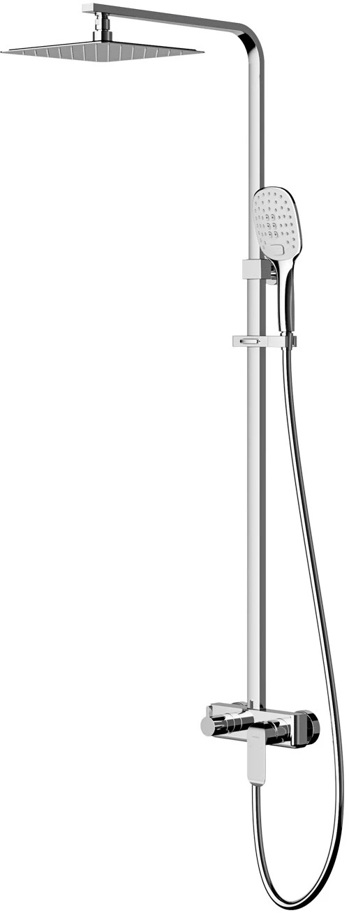 Omnires Sacramento Duschset Wandmontage mit Regenbrause chrom SC2344CR