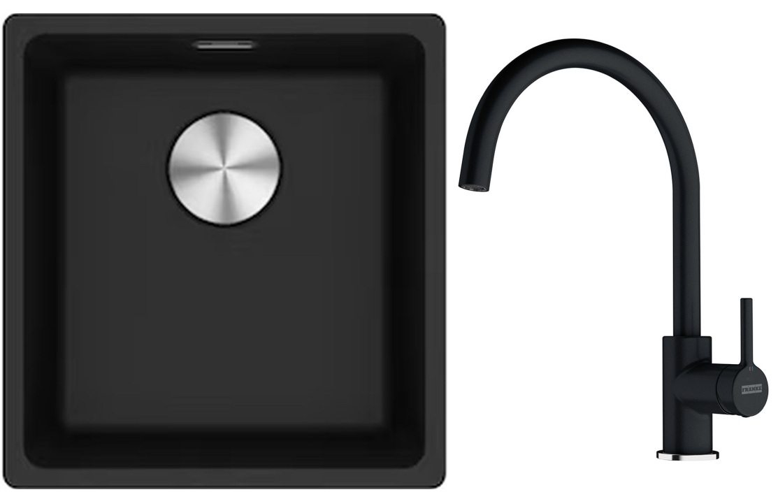 Set Granitspüle Franke Maris 125.0687.249, Küchenarmatur Franke Lina 115.0626.020