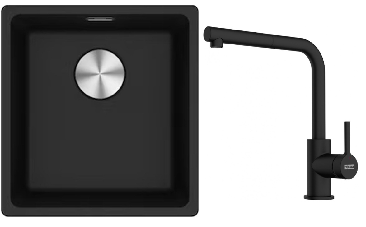Set Granitspüle Franke Maris 125.0687.249, Küchenarmatur Franke Lina 115.0712.435