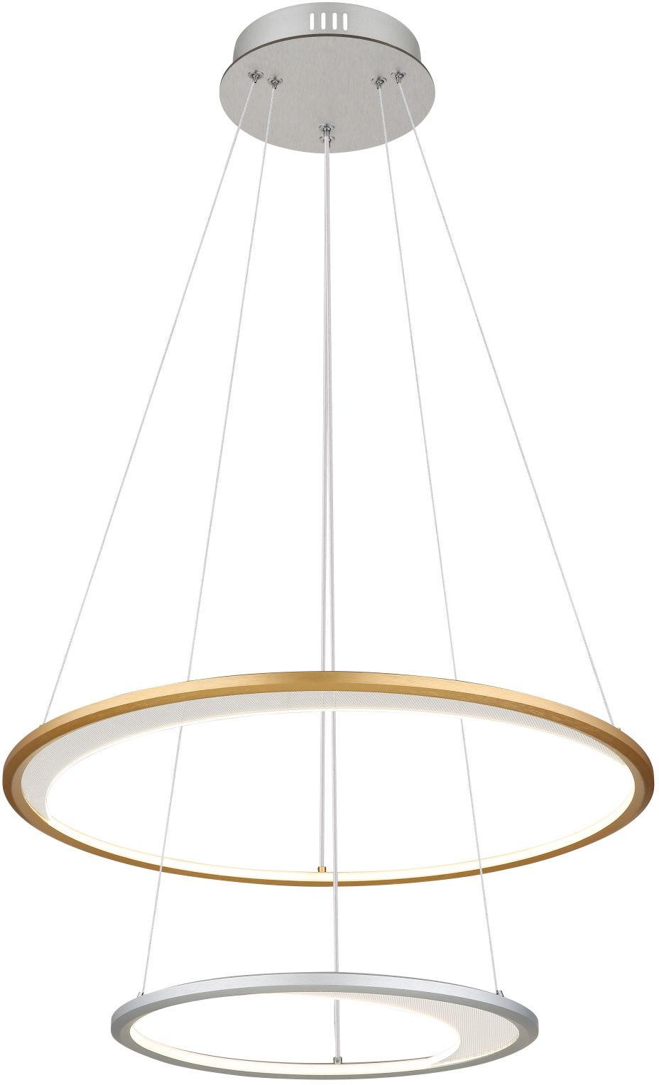 Globo Lighting Umbra Pendelleuchte 1x40 W weiß-gold-silber 67333-44H