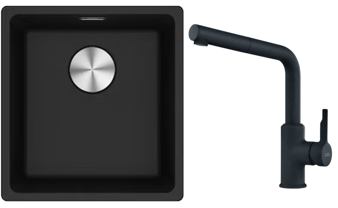 Set Granitspüle Franke Maris 125.0687.249, Küchenarmatur Franke Urban 115.0627.523