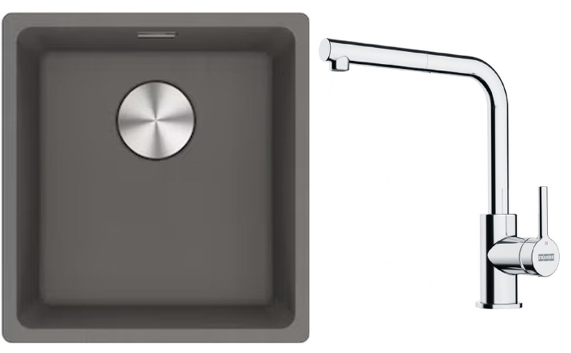 Set Granitspüle Franke Maris 125.0687.250, Küchenarmatur Franke Lina 115.0712.420