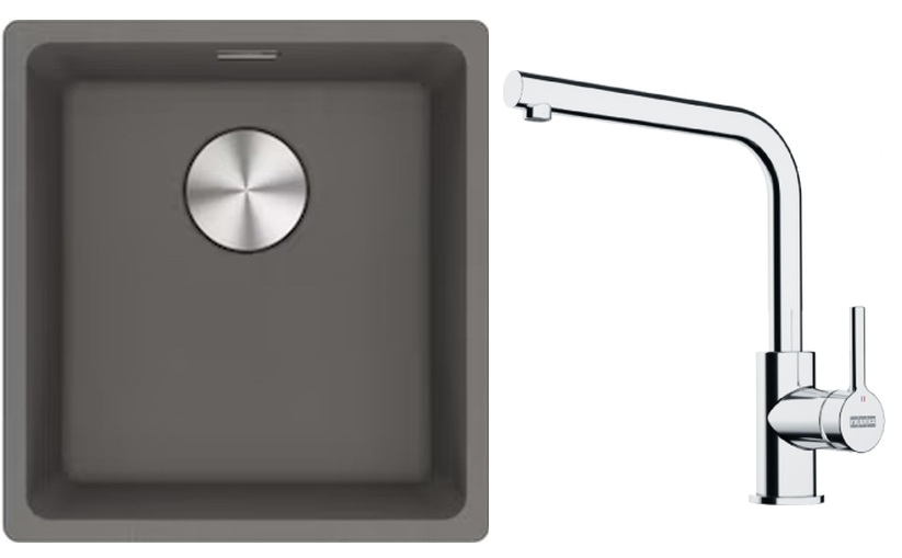 Set Granitspüle Franke Maris 125.0687.250, Küchenarmatur Franke Lina 115.0693.230
