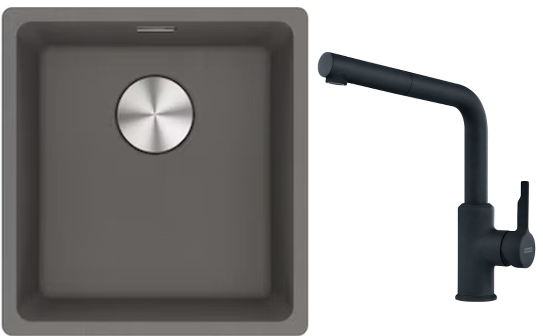 Set Granitspüle Franke Maris 125.0687.250, Küchenarmatur Franke Urban 115.0627.523