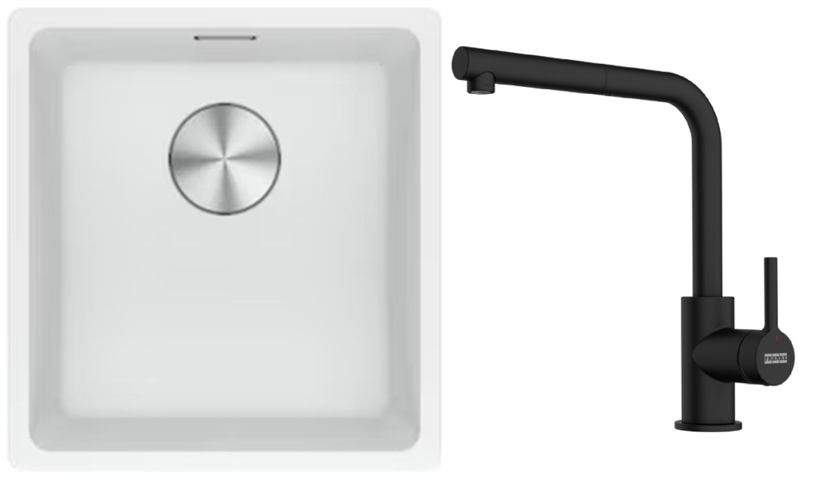 Set Granitspüle Franke Maris 125.0687.251, Küchenarmatur Franke Lina 115.0712.435