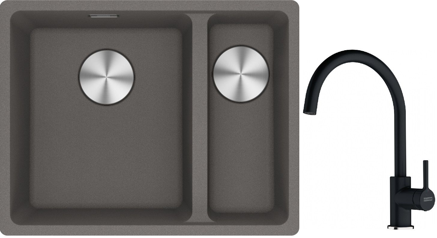 Set Granitspüle Franke Maris 125.0687.266, Küchenarmatur Franke Lina 115.0626.020