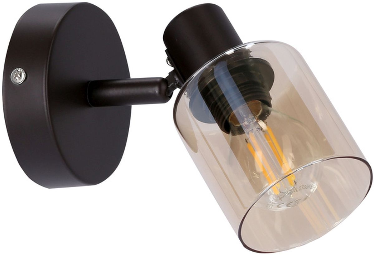 Candellux Agra Leuchter 1x40 W schwarz-bernstein 91-25036