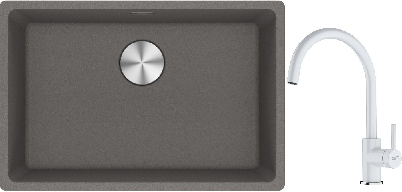 Set Granitspüle Franke Maris 125.0687.258, Küchenarmatur Franke Lina 115.0626.024