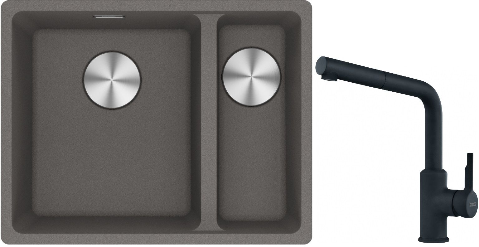Set Granitspüle Franke Maris 125.0687.266, Küchenarmatur Franke Urban 115.0627.523