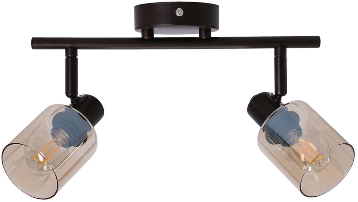 Candellux Agra Deckenlampe 2x40 W schwarz-bernstein 92-25043