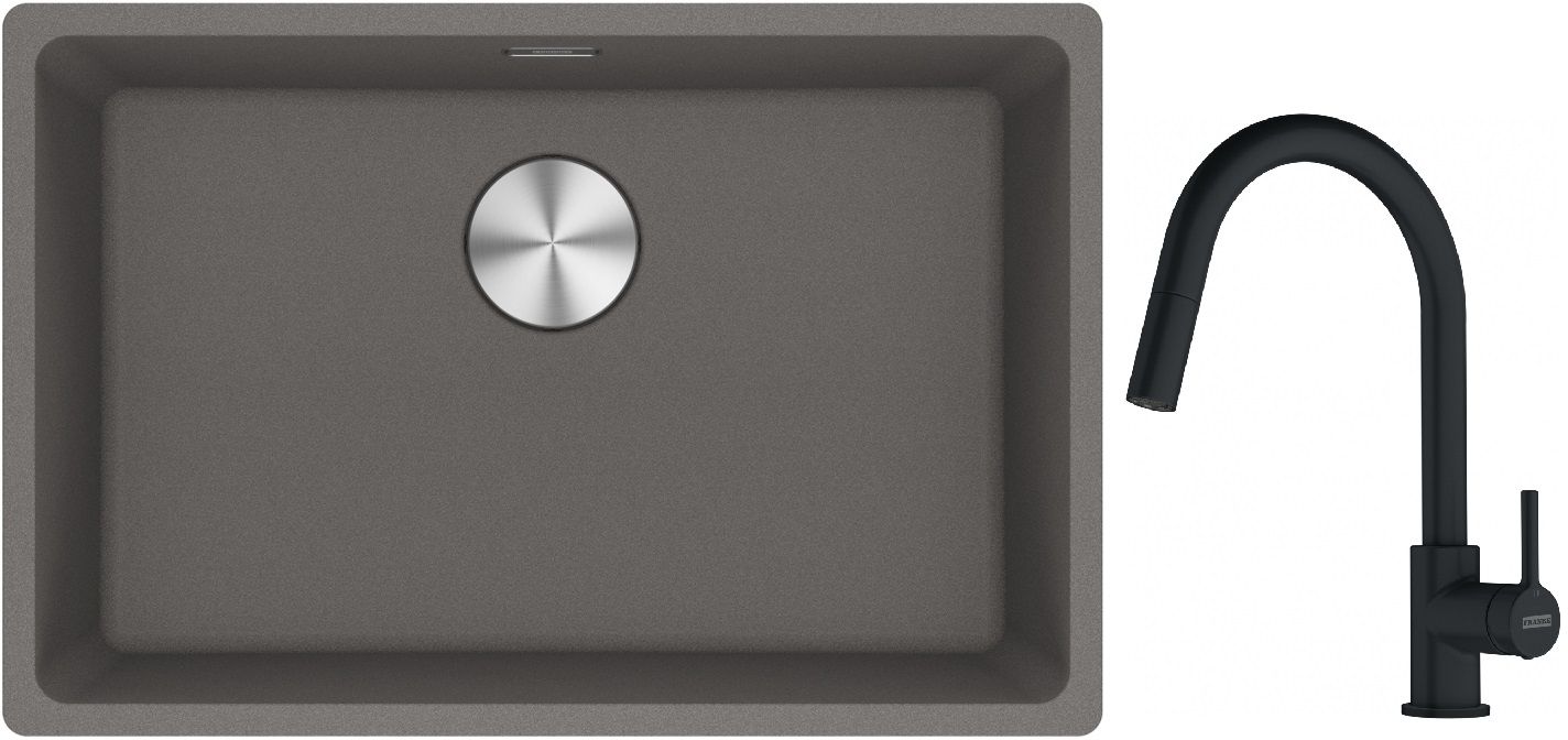 Set Granitspüle Franke Maris 125.0687.258, Küchenarmatur Franke Lina 115.0626.053