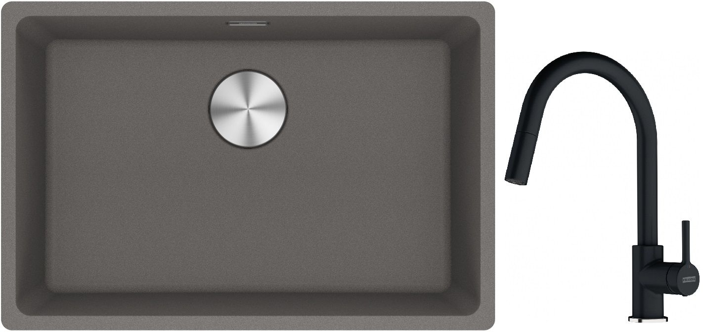 Set Granitspüle Franke Maris 125.0687.258, Küchenarmatur Franke Lina 115.0626.055