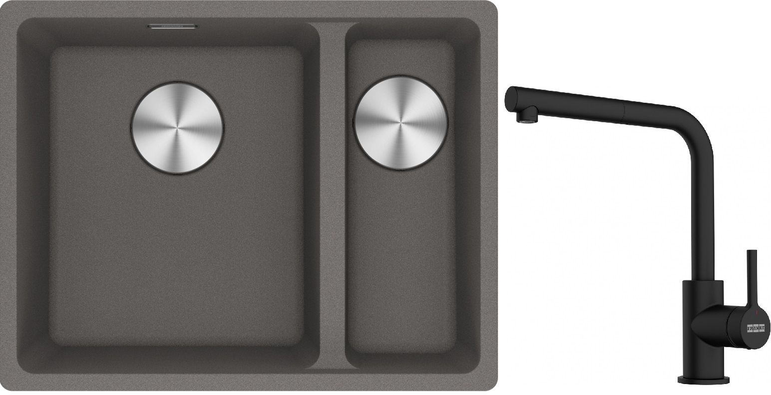 Set Granitspüle Franke Maris 125.0687.266, Küchenarmatur Franke Lina 115.0712.435