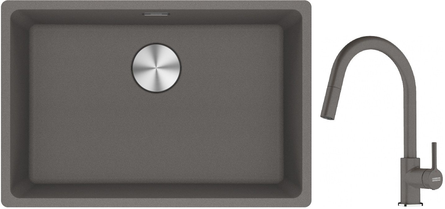 Set Granitspüle Franke Maris 125.0687.258, Küchenarmatur Franke Lina 115.0626.057