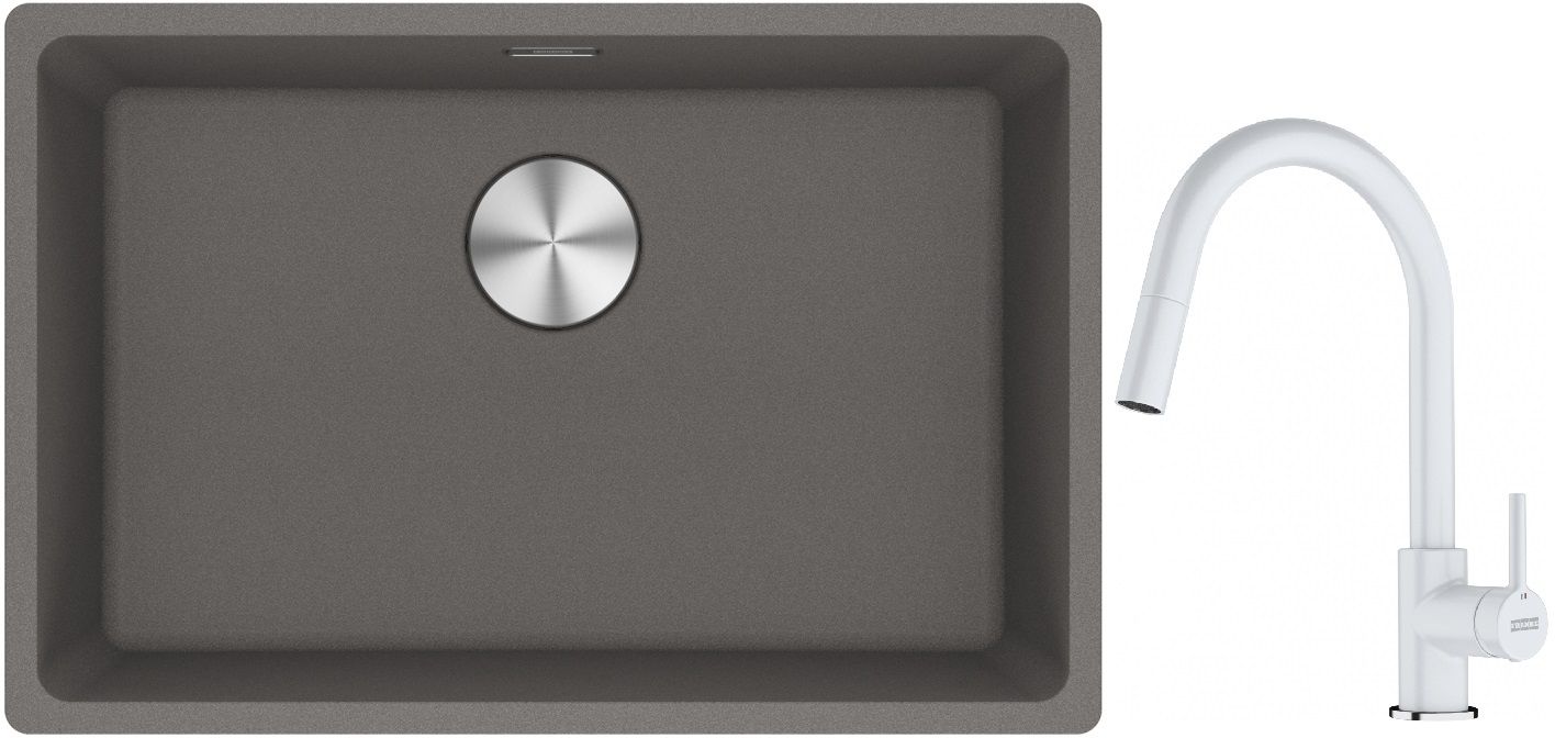 Set Granitspüle Franke Maris 125.0687.258, Küchenarmatur Franke Lina 115.0626.081
