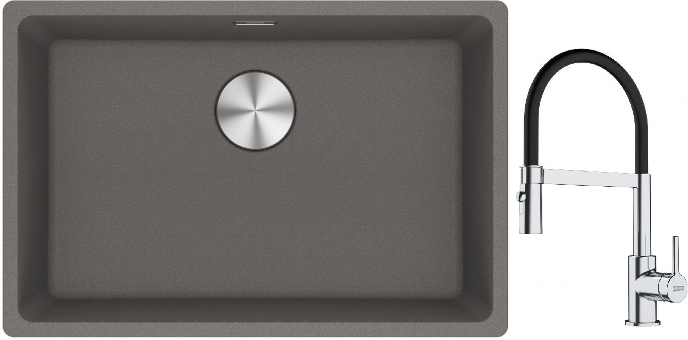 Set Granitspüle Franke Maris 125.0687.258, Küchenarmatur Franke Lina 115.0626.085