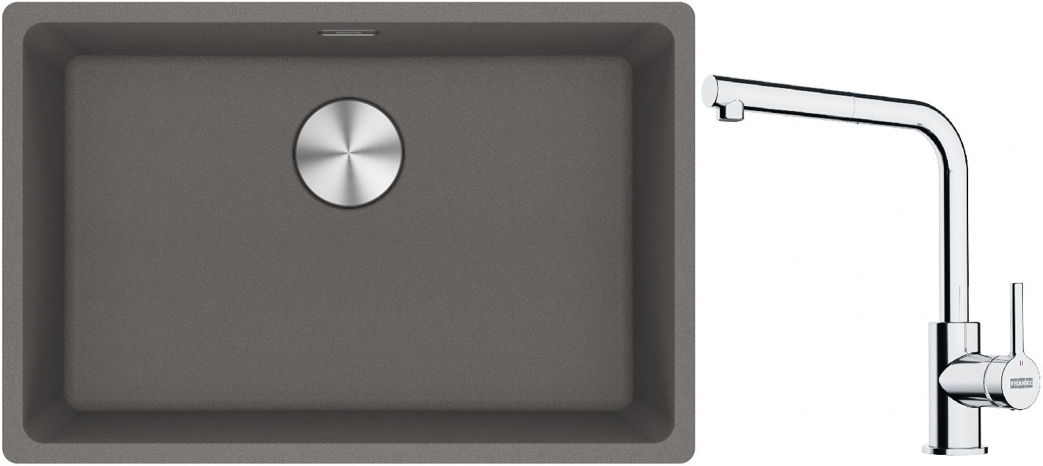 Set Granitspüle Franke Maris 125.0687.258, Küchenarmatur Franke Lina 115.0712.420