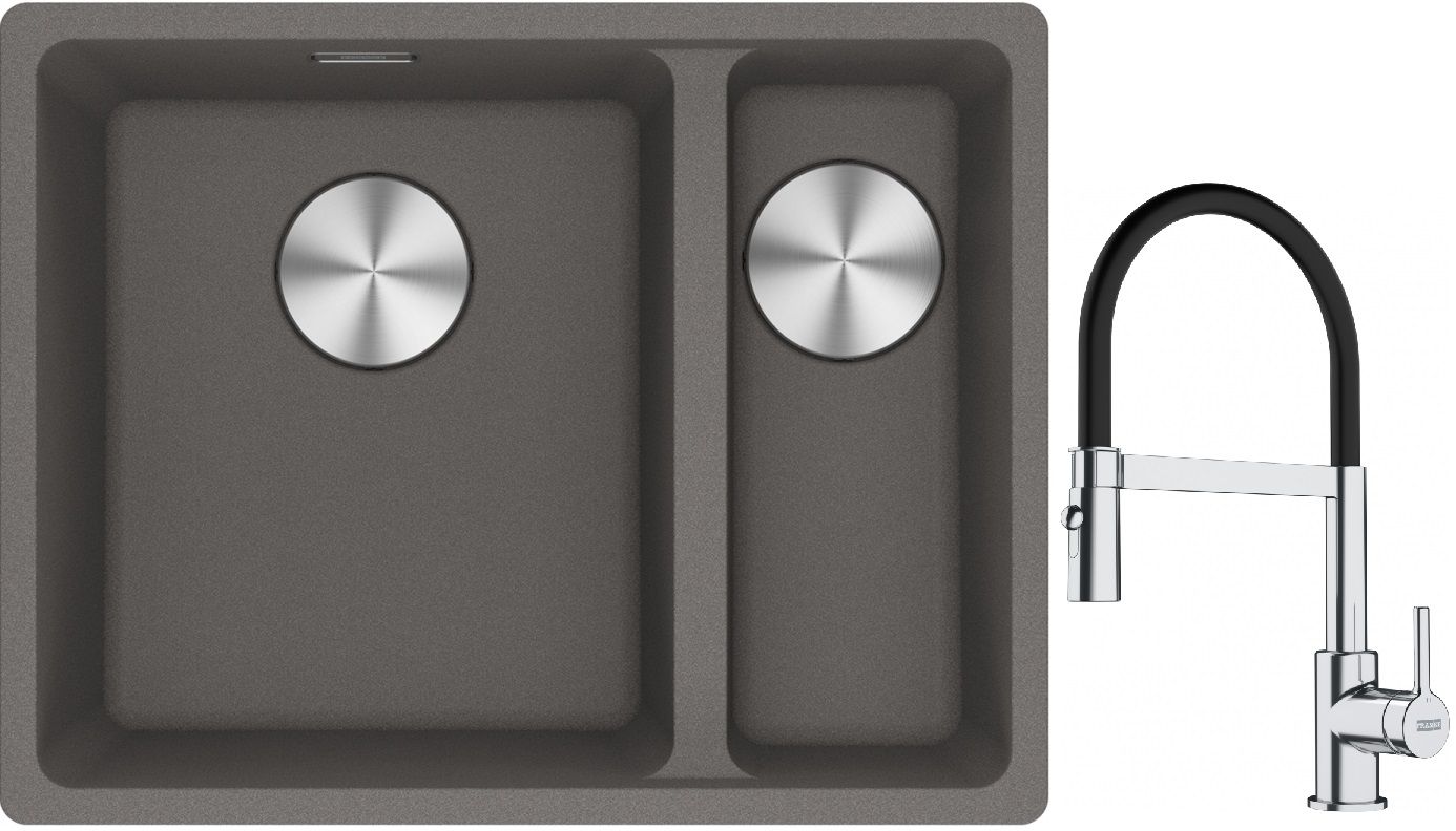 Set Granitspüle Franke Maris 125.0687.266, Küchenarmatur Franke Lina 115.0626.085