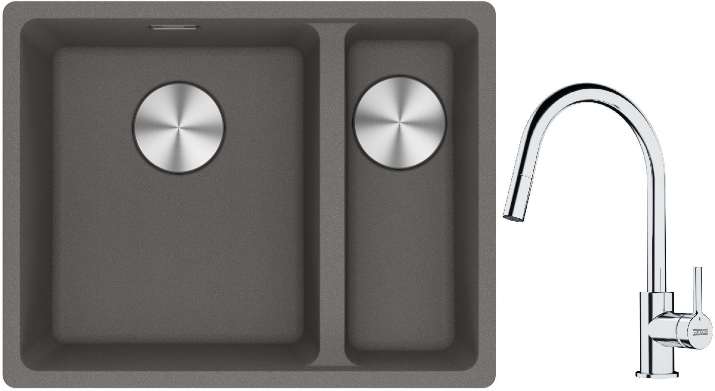 Set Granitspüle Franke Maris 125.0687.266, Küchenarmatur Franke Lina 115.0693.229