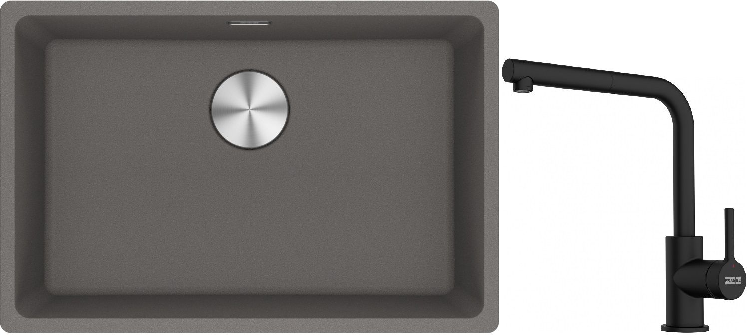 Set Granitspüle Franke Maris 125.0687.258, Küchenarmatur Franke Lina 115.0712.435
