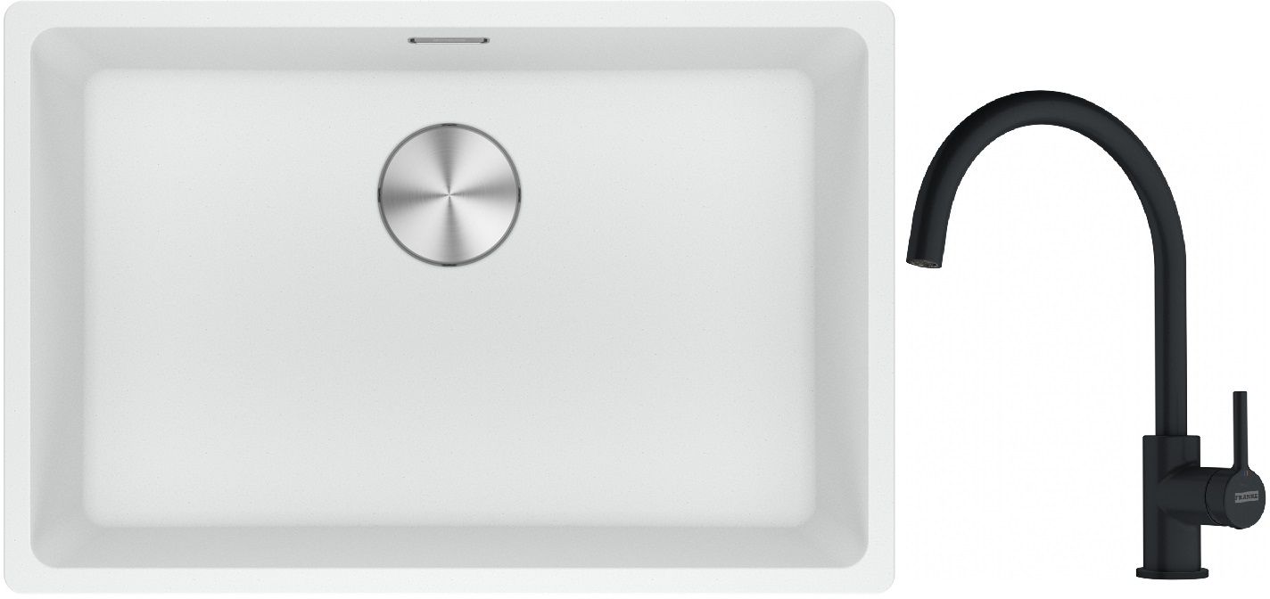 Set Granitspüle Franke Maris 125.0687.259, Küchenarmatur Franke Lina 115.0626.019
