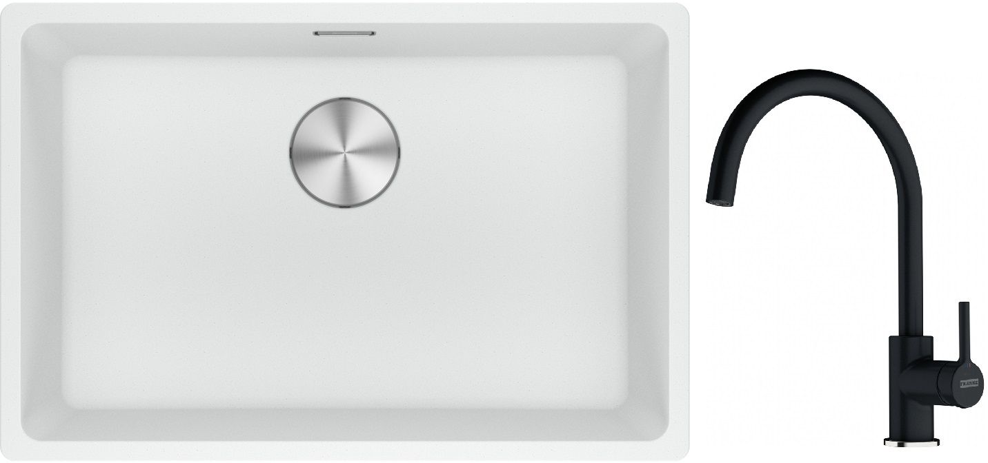 Set Granitspüle Franke Maris 125.0687.259, Küchenarmatur Franke Lina 115.0626.020