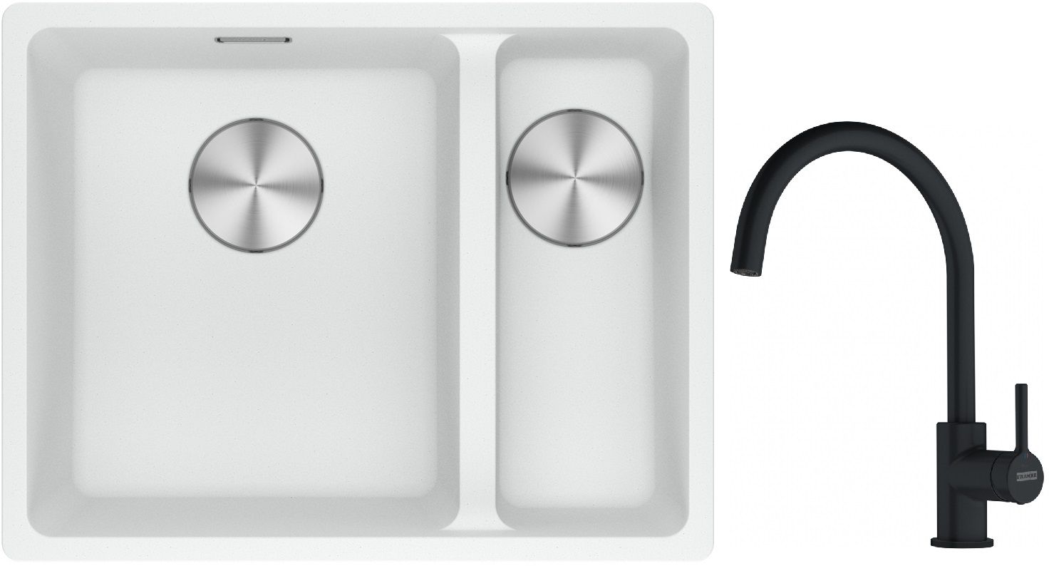 Set Granitspüle Franke Maris 125.0687.267, Küchenarmatur Franke Lina 115.0626.019