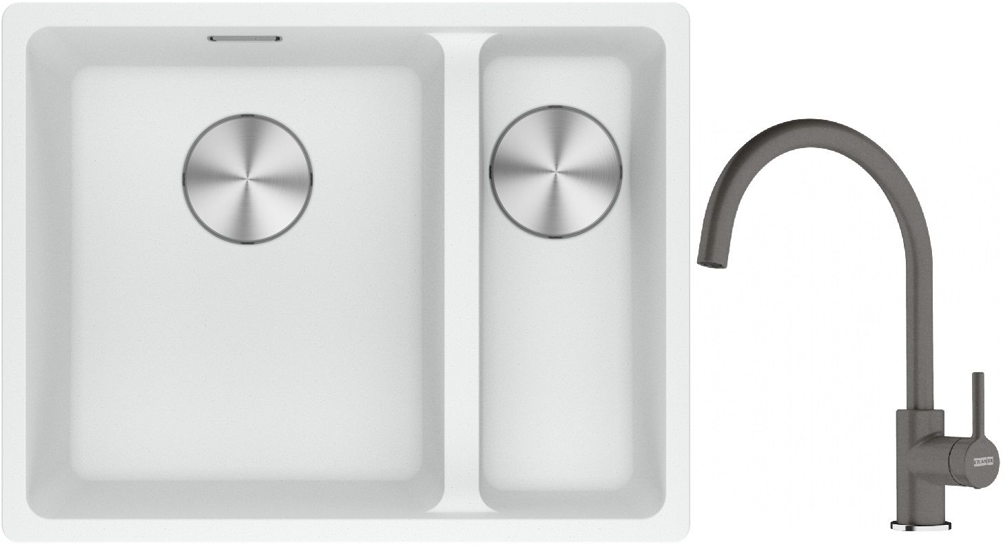 Set Granitspüle Franke Maris 125.0687.267, Küchenarmatur Franke Lina 115.0626.022