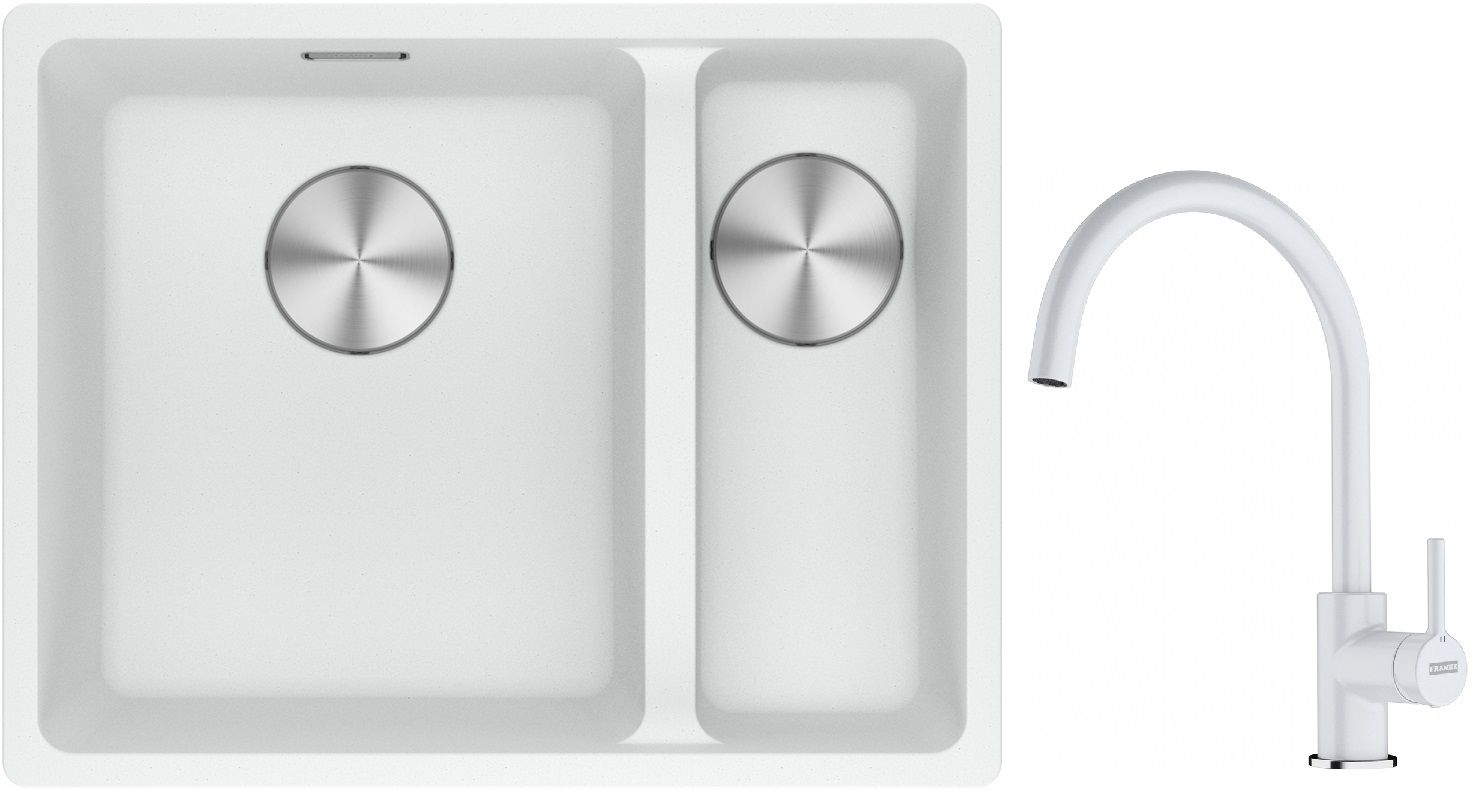 Set Granitspüle Franke Maris 125.0687.267, Küchenarmatur Franke Lina 115.0626.024