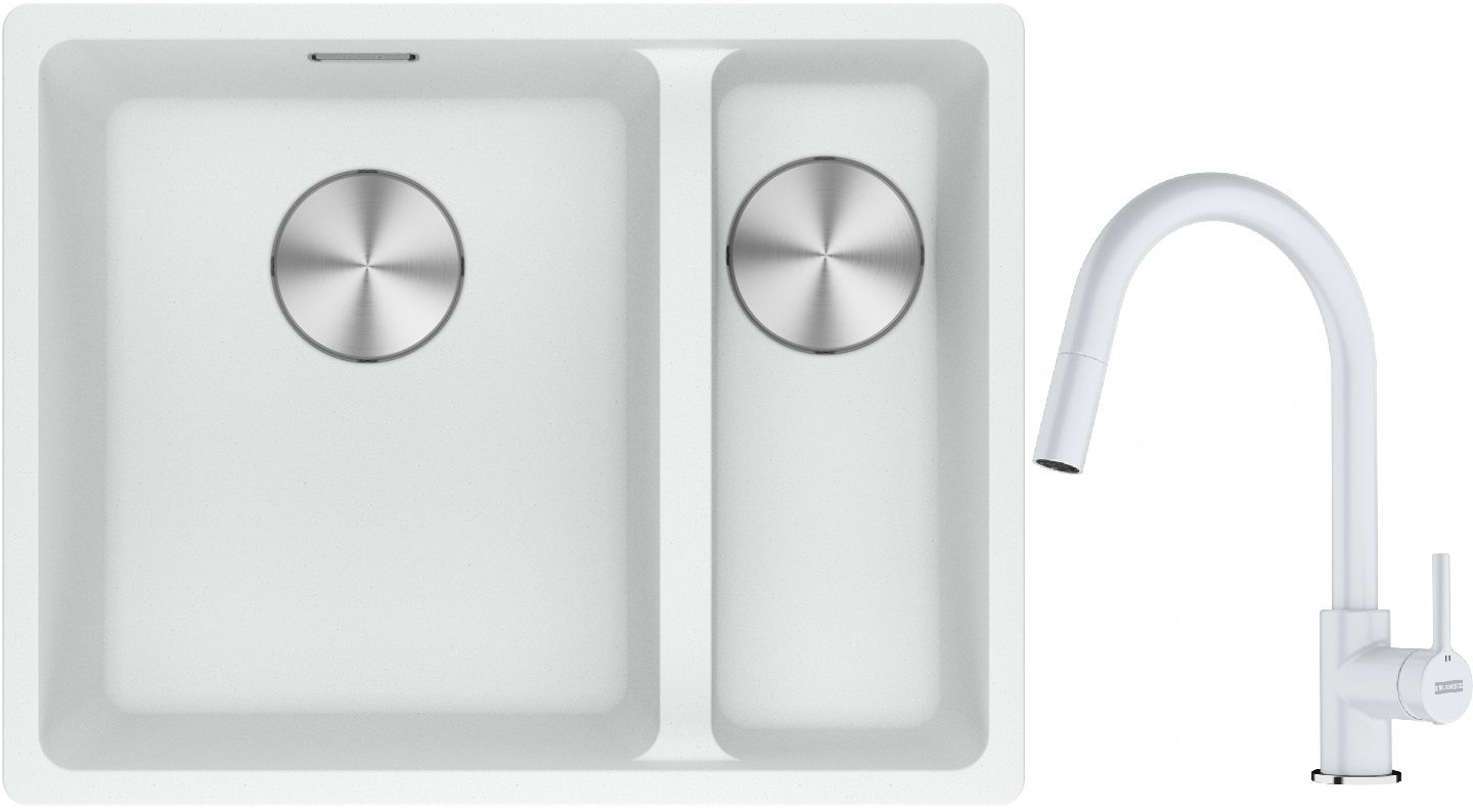 Set Granitspüle Franke Maris 125.0687.267, Küchenarmatur Franke Lina 115.0626.081
