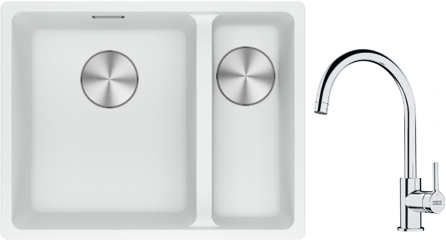 Set Granitspüle Franke Maris 125.0687.267, Küchenarmatur Franke Lina 115.0693.228
