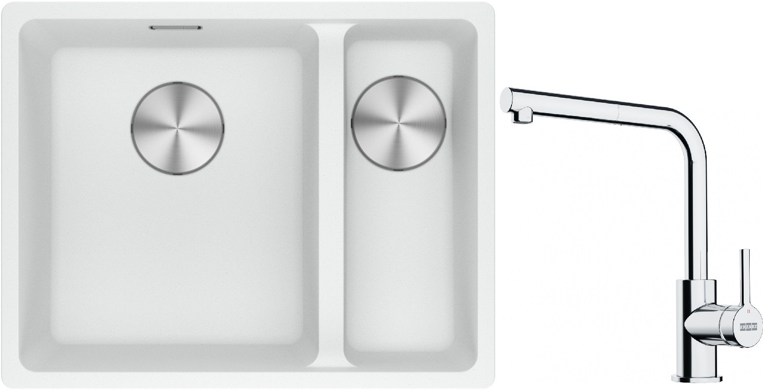 Set Granitspüle Franke Maris 125.0687.267, Küchenarmatur Franke Lina 115.0712.420