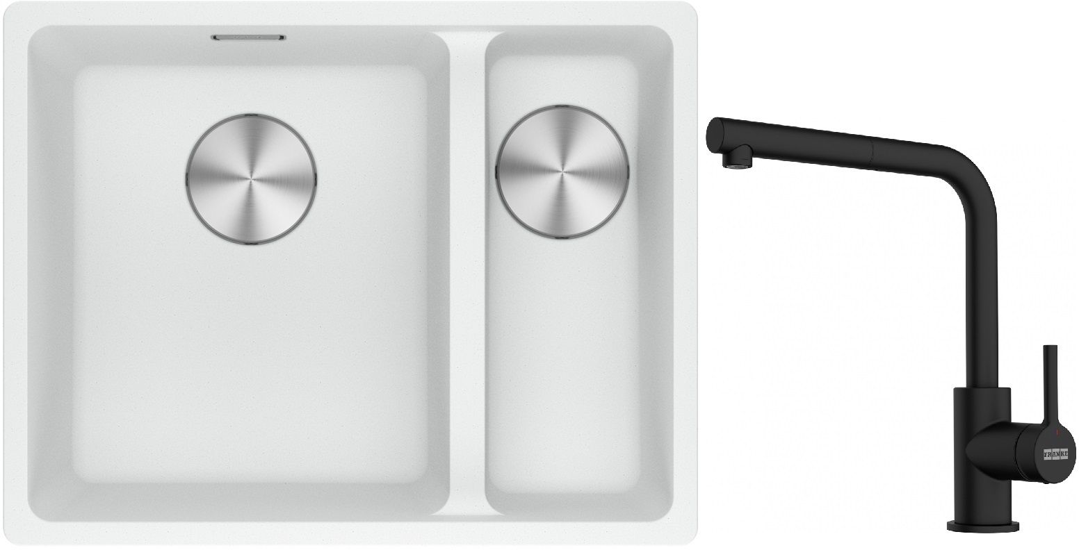 Set Granitspüle Franke Maris 125.0687.267, Küchenarmatur Franke Lina 115.0712.435