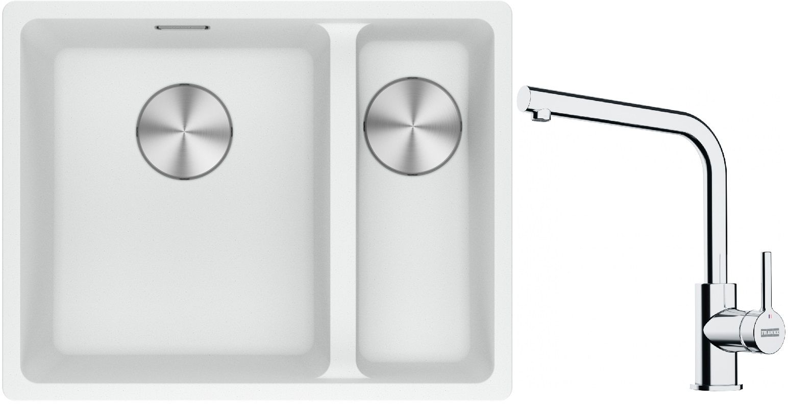 Set Granitspüle Franke Maris 125.0687.267, Küchenarmatur Franke Lina 115.0693.230