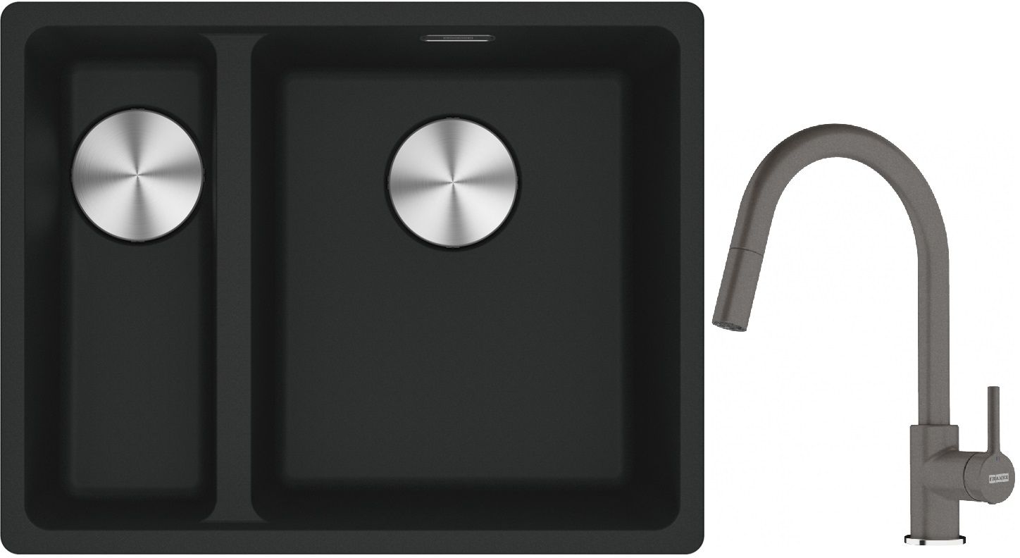 Set Granitspüle Franke Maris 125.0687.268, Küchenarmatur Franke Lina 115.0626.057