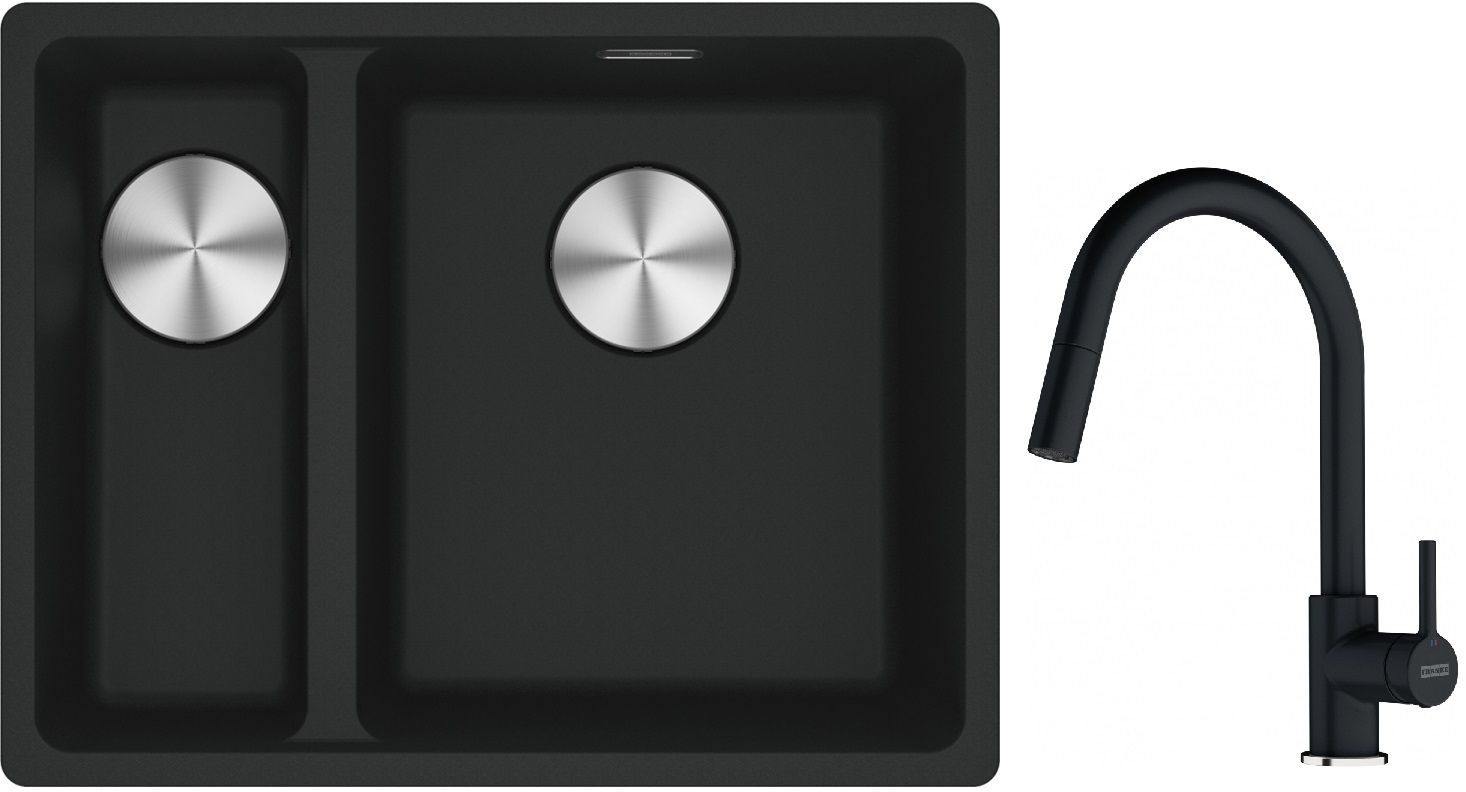 Set Granitspüle Franke Maris 125.0687.268, Küchenarmatur Franke Lina 115.0626.055