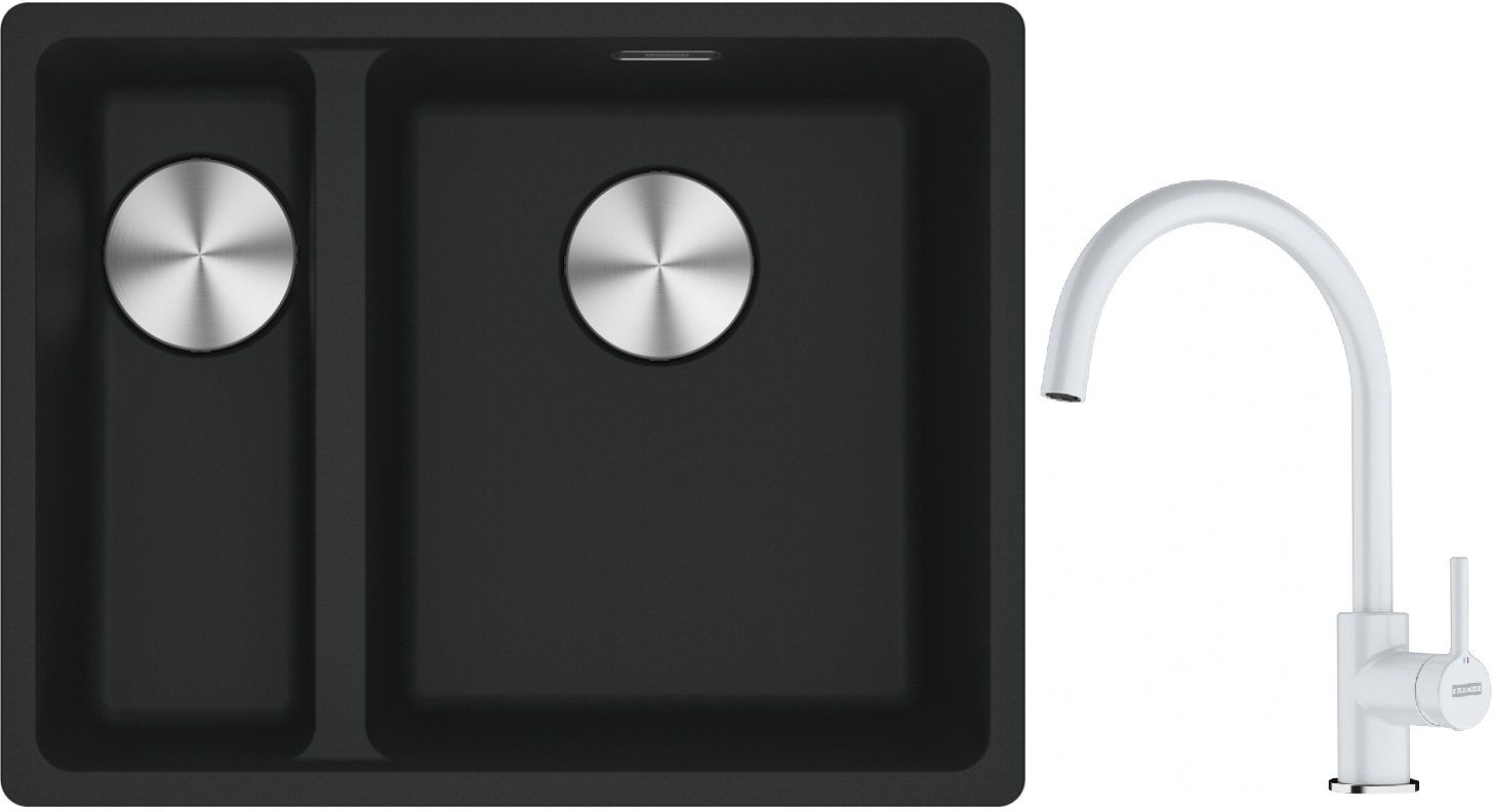 Set Granitspüle Franke Maris 125.0687.268, Küchenarmatur Franke Lina 115.0626.024