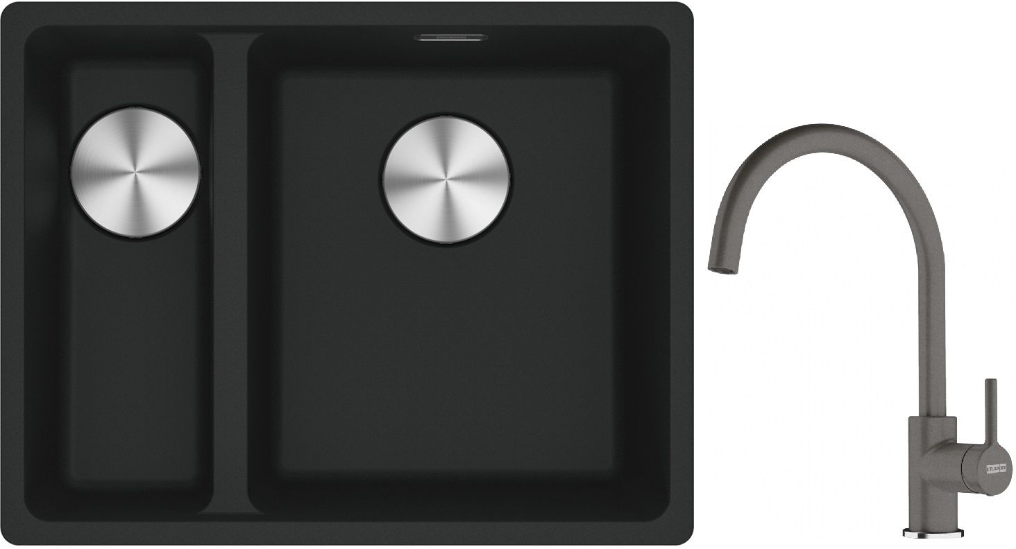 Set Granitspüle Franke Maris 125.0687.268, Küchenarmatur Franke Lina 115.0626.022