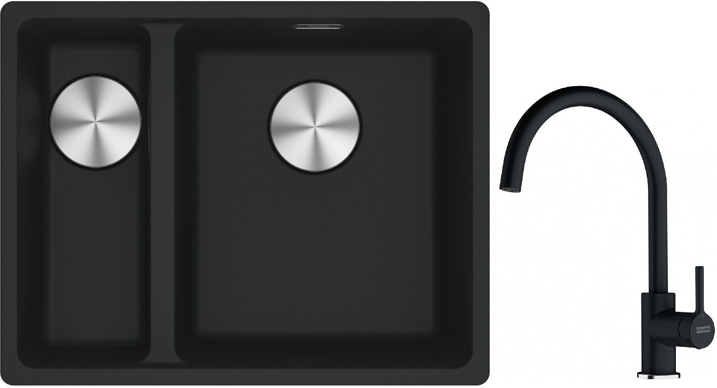 Set Granitspüle Franke Maris 125.0687.268, Küchenarmatur Franke Lina 115.0626.020