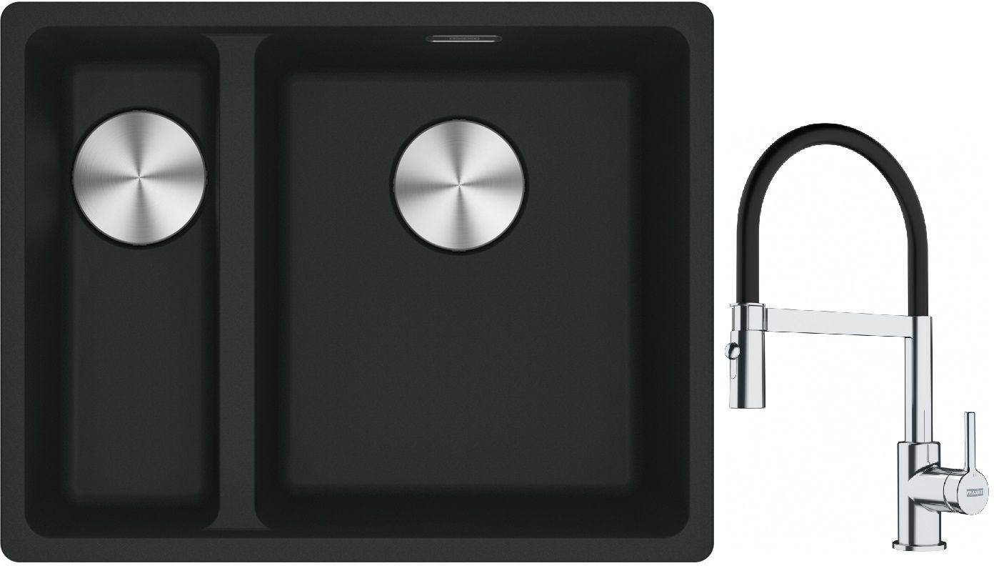 Set Granitspüle Franke Maris 125.0687.268, Küchenarmatur Franke Lina 115.0626.085