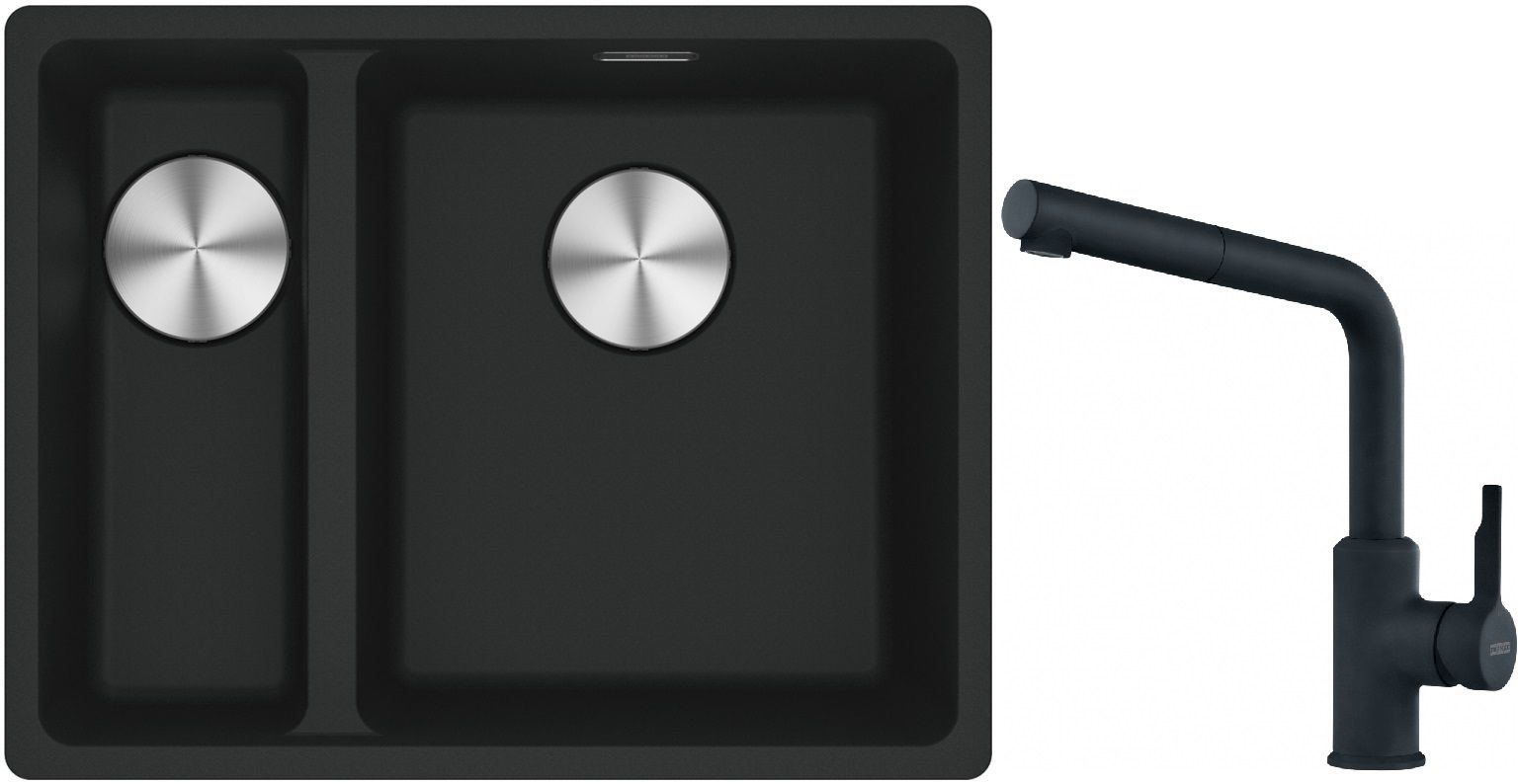 Set Granitspüle Franke Maris 125.0687.268, Küchenarmatur Franke Urban 115.0627.523