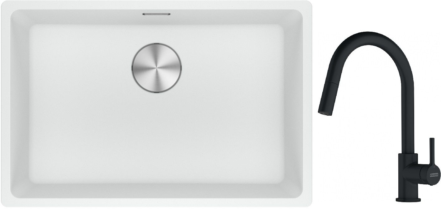 Set Granitspüle Franke Maris 125.0687.259, Küchenarmatur Franke Lina 115.0626.053