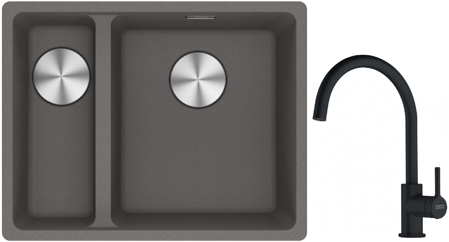 Set Granitspüle Franke Maris 125.0687.270, Küchenarmatur Franke Lina 115.0626.019
