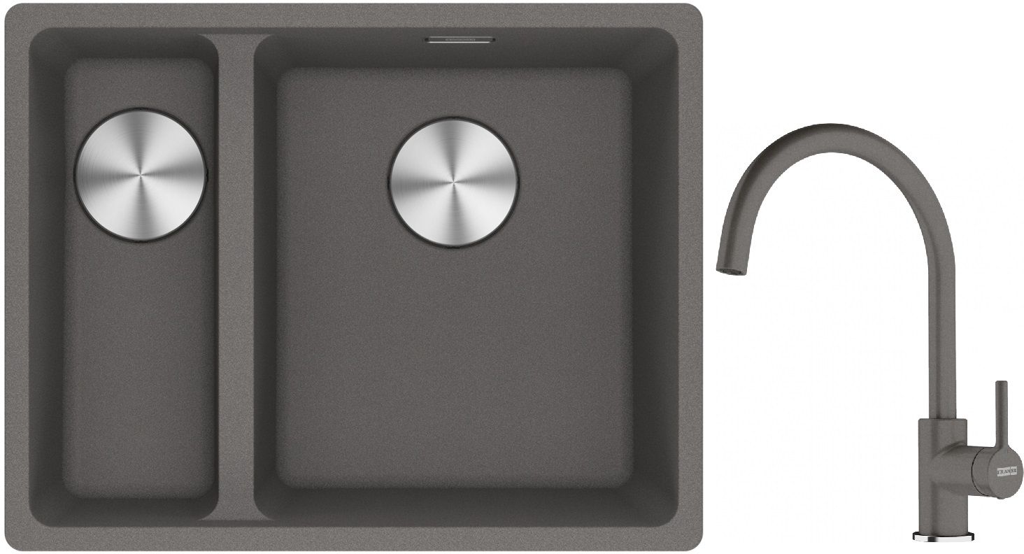Set Granitspüle Franke Maris 125.0687.270, Küchenarmatur Franke Lina 115.0626.022