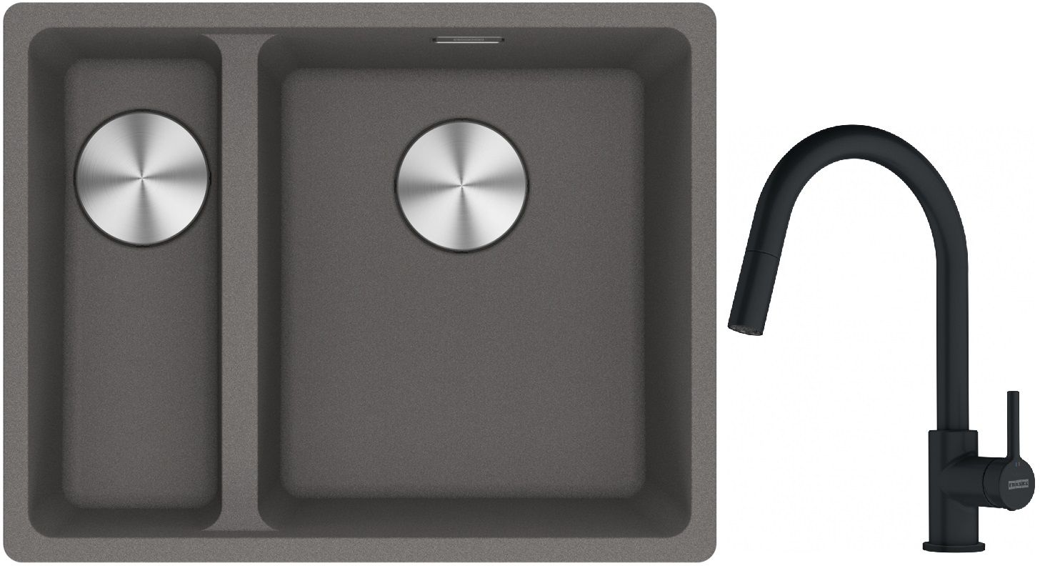 Set Granitspüle Franke Maris 125.0687.270, Küchenarmatur Franke Lina 115.0626.053