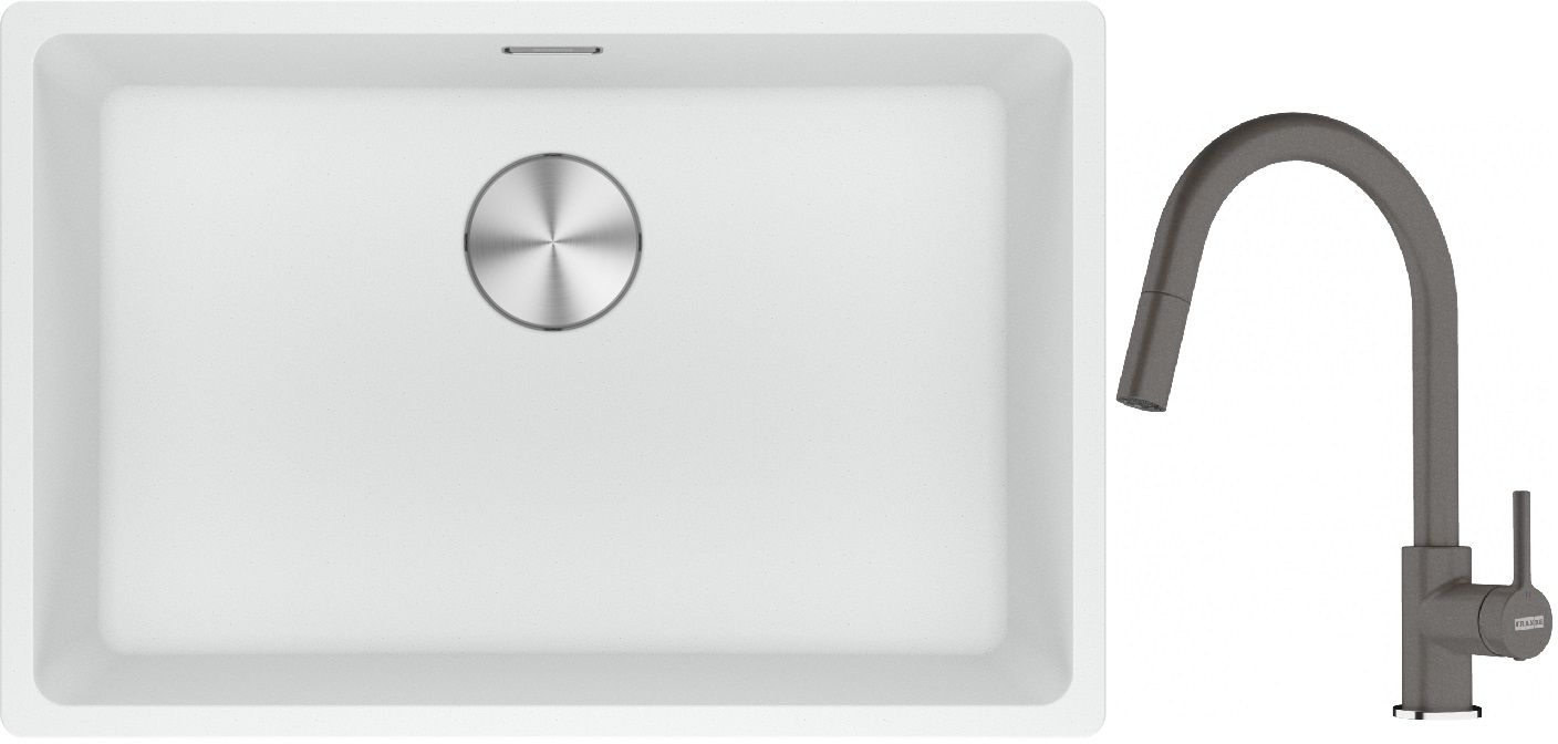 Set Granitspüle Franke Maris 125.0687.259, Küchenarmatur Franke Lina 115.0626.057